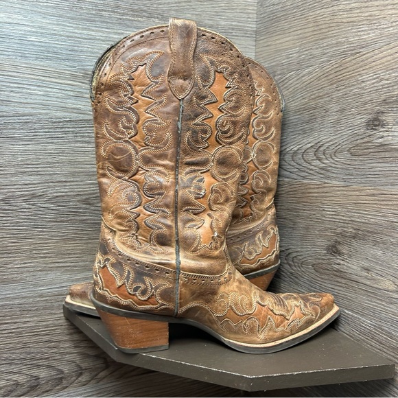 Ariat dandy sassy western brown leather cowboy boots - Picture 6 of 8